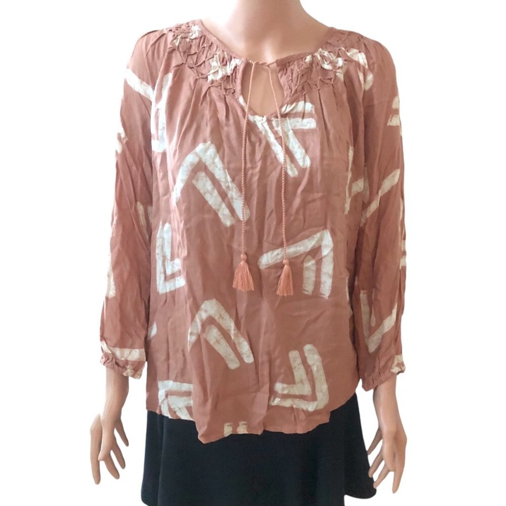 Lucky Brand Pink Blouse with Tassels